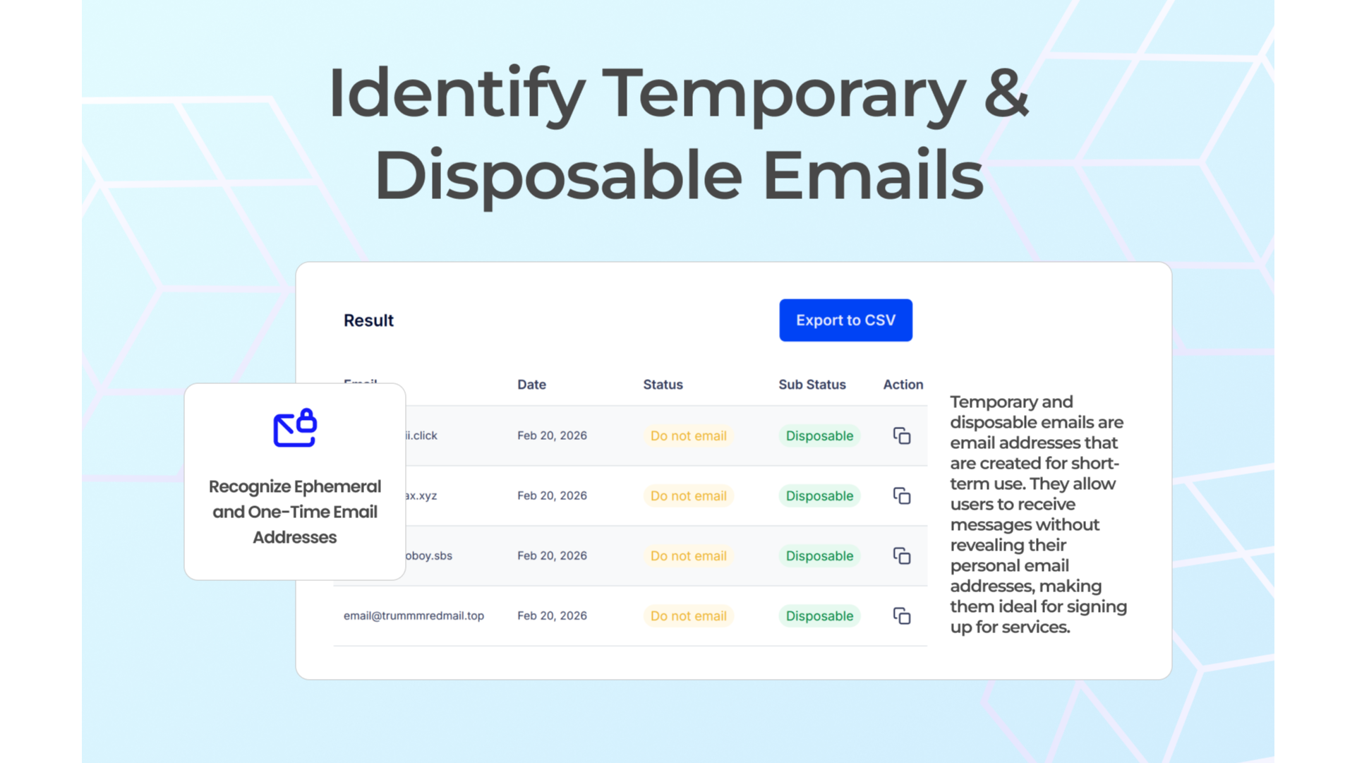 Temporary Email Detection